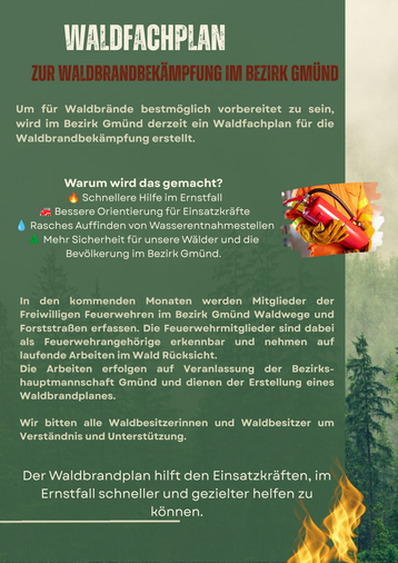 InfoFlyer Waldfachplan Brandbekämpfung